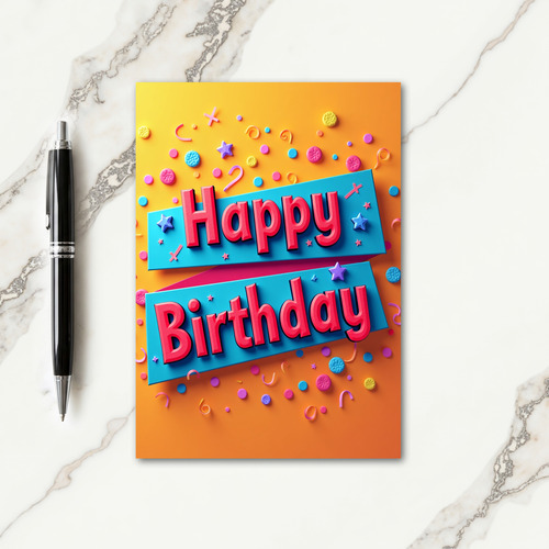 Jubilant Geometric Birthday Card