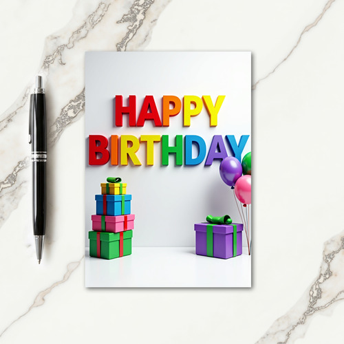 Jubilant Gifts Birthday Card