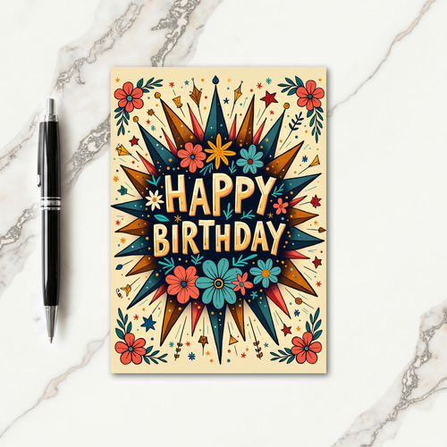 Jubilant Golden Burst Card
