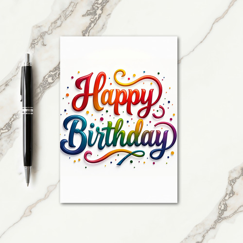 Jubilant Gradient Birthday Card