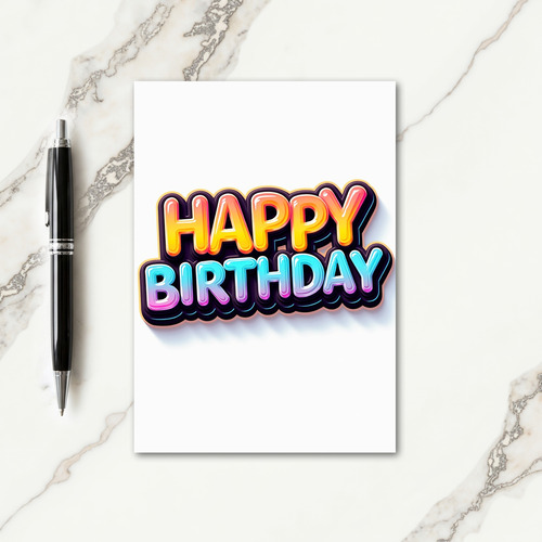 Jubilant Gradient Lettering Card