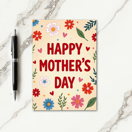 Jubilant Happy Mothers Day Card