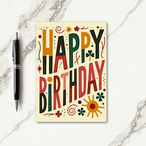 Jubilant Letter Birthday Card