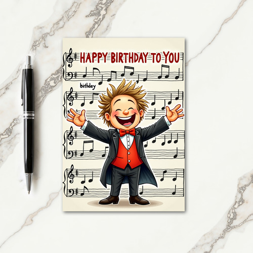 Jubilant Music Birthday Card