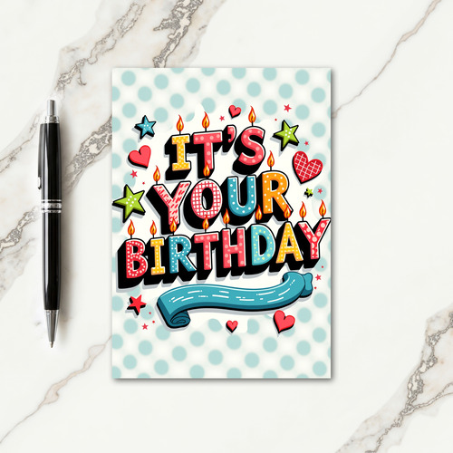 Jubilant Patterned Birthday Card