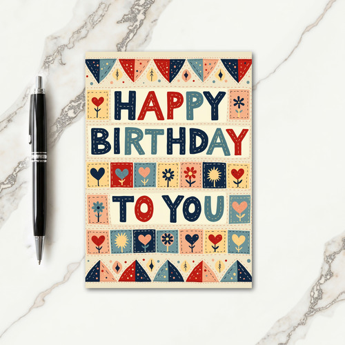 Jubilant Pennant Birthday Card