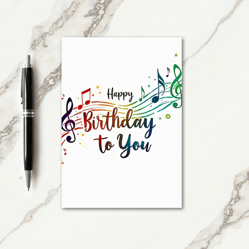 Jubilant Rainbow Script Card