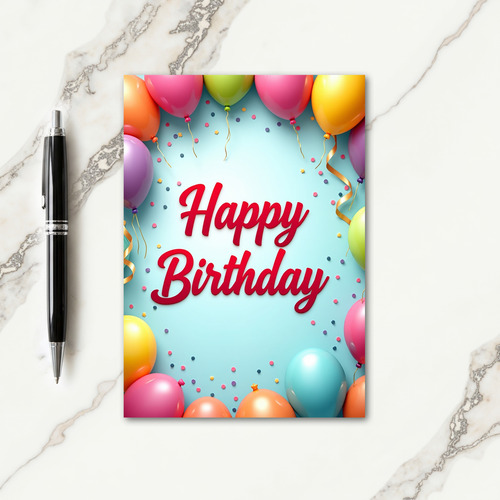 Jubilant Sphere Birthday Card