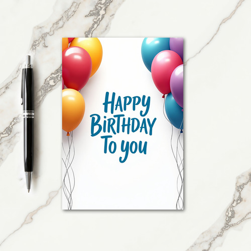 Jubilant Spheres Birthday Card