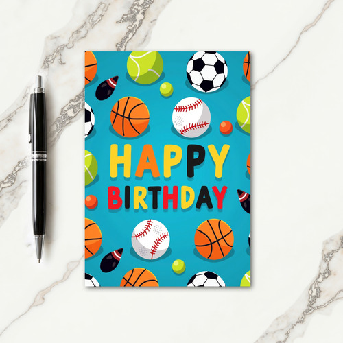 Jubilant Sports Art Birthday Card