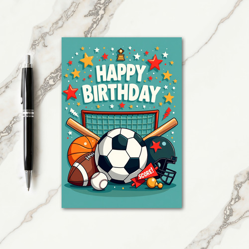 Jubilant Starry Birthday Card