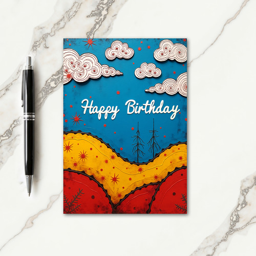 Jubilant Textured Sky Card