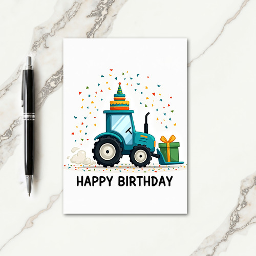 Jubilant Truck Birthday Card