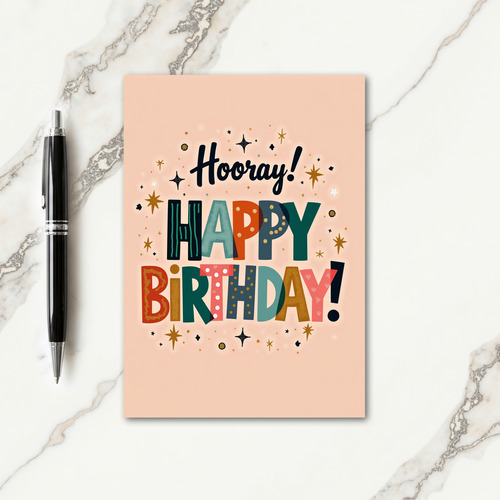 Jubilant Typography Card