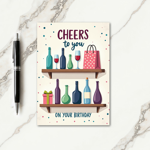 Jubilant Wooden Birthday Card