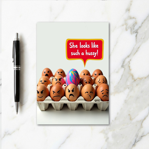 Judgmental Eggs Funny Card