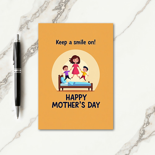 Jumping Joyful Mothers Day Card