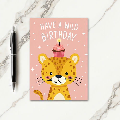 Jungle Cat Sweet Birthday Card