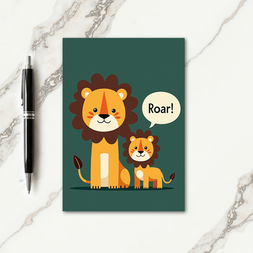 Jungle Cats Fathers Day Art Card