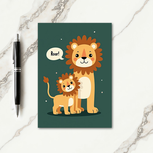 Jungle Cats Fathers Day Card