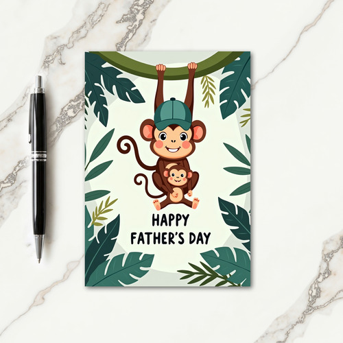 Jungle Fathers Day Scene Card