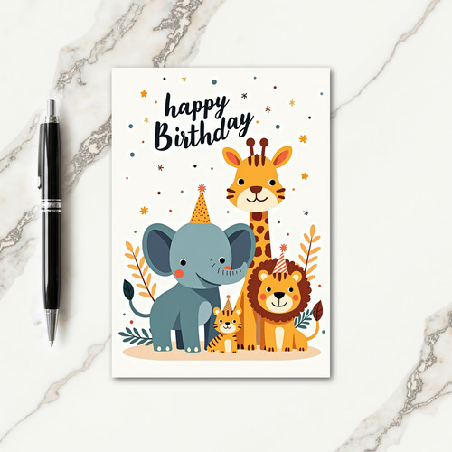Jungle Friends Birthday Card