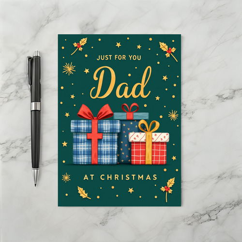 Just For You Dad At Christmas Card