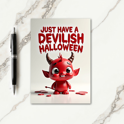 Just Have A Devilish Halloween Card
