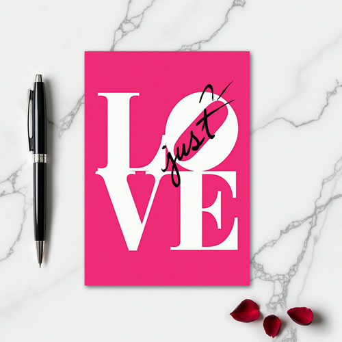 Just Love Bold Pop Art Card