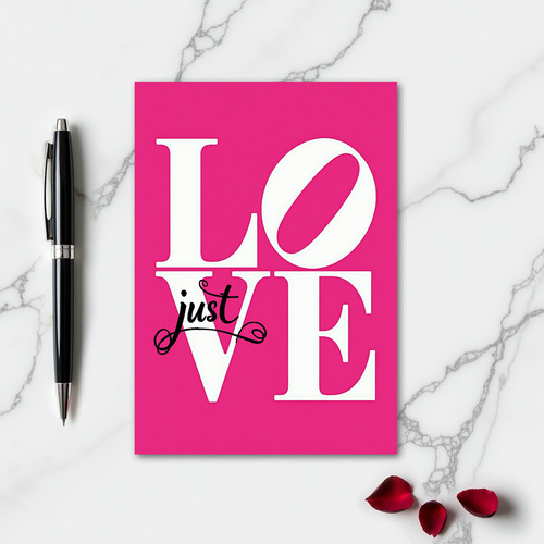 Just Love Fuchsia Art Card