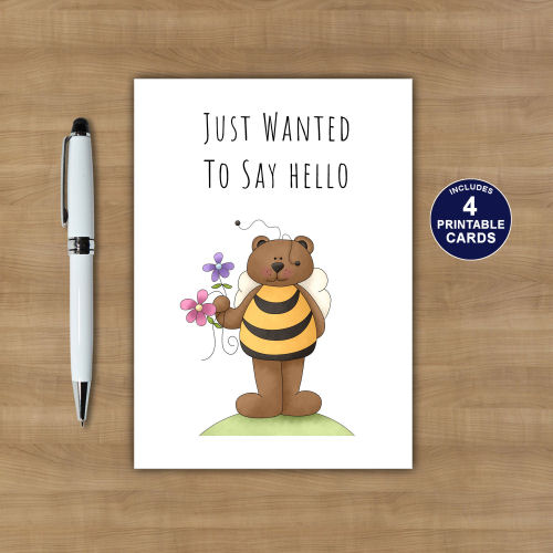 Just wanted to say hello Greeting card