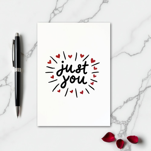 Just You Simple Love Card