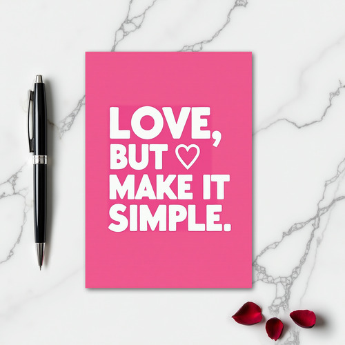 Keep Love Simple Minimalist Card