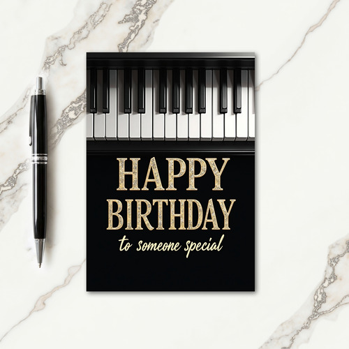 Keyboard Birthday Card
