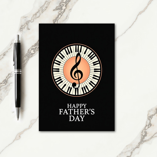 Keyboard Fathers Day Card