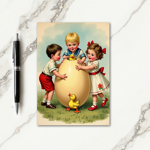 Kids Find A Chick Egg Surprise Card