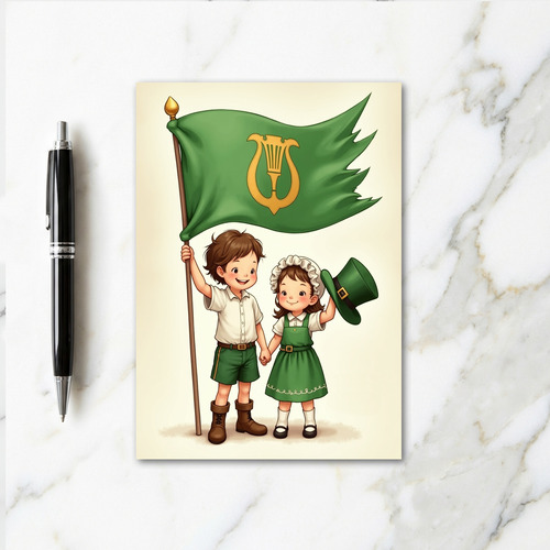 Kids Irish Celebration Scene Card