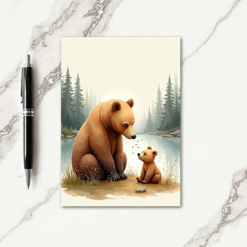 Kind Bear Family Fathers Day Card