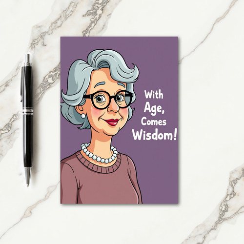 Kind Birthday Silver Hair Card