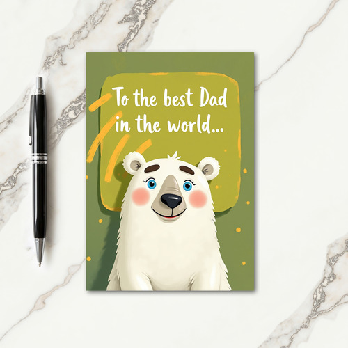 Kind Fathers Day Animal Art Card