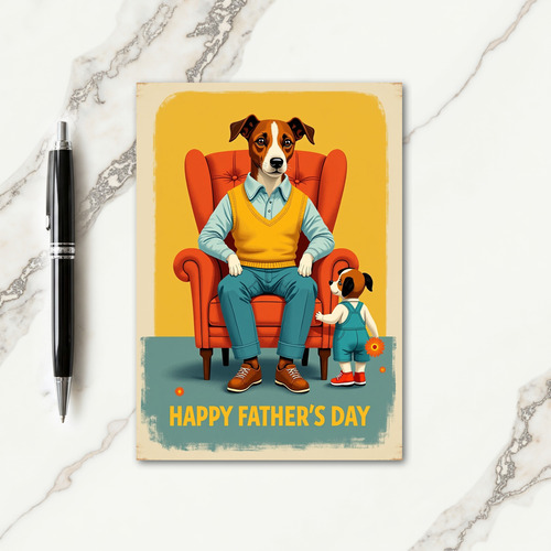 Kind Fathers Day Puppy Love Card