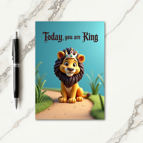 King Cub Fathers Day Scene Card