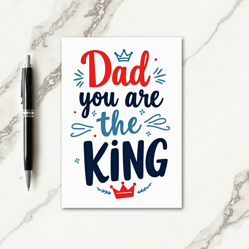 King Dad Sweet Fathers Day Card