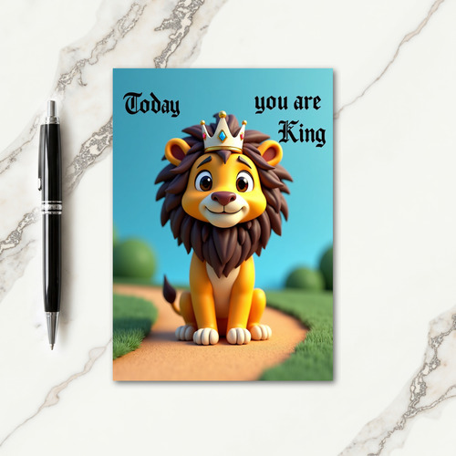Kingly Lion Fathers Day Card