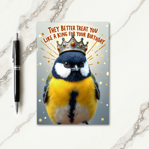 Kings Bird Birthday Card