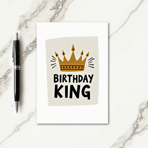 Kings Crown Birthday Card