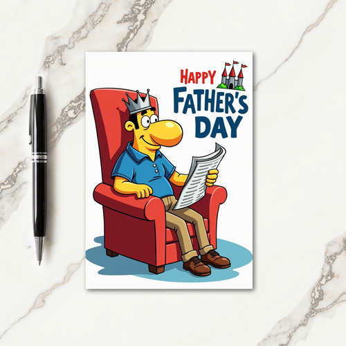 Kings Fathers Day Throne Card