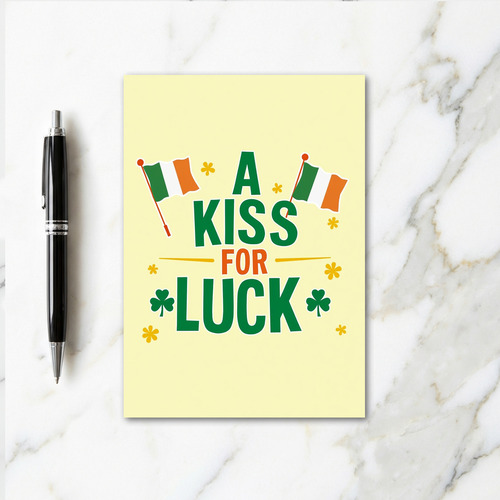 Kiss For Luck Irish Good Fortune Card