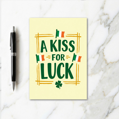 Kiss For Luck Irish Theme Card