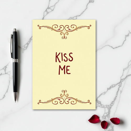 Kiss Me Scrollwork Pattern Card